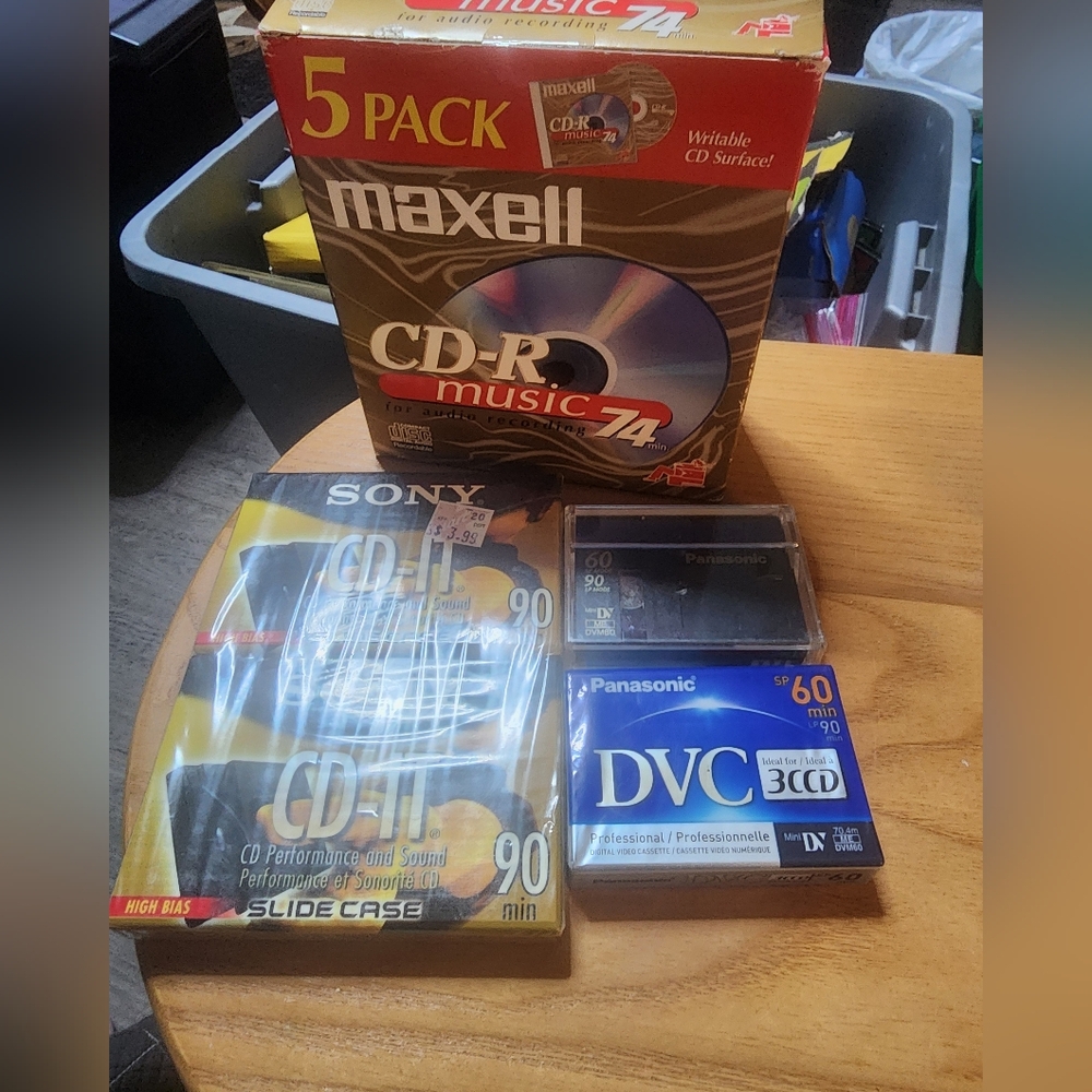 Blank Tapes And Cds And Music Books